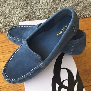 Blue Suede Mocassins